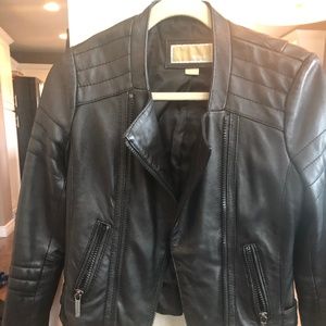 Michal Kors black leather jacket